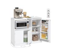 VASAGLE Custos Colección - Aparador de Cocina, Mueble de Almacenaje, Aparador Vajillero con Encimera, Estante para Microondas, 1 Compartimento, 3 Puertas, Estantes Regulables, Blanco Nube BBK373WB01