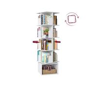 Custos Colección - Estantería Giratoria de 4 Niveles 40 x 40 x 155,8 cm Blanco Nube