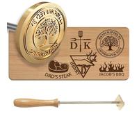 custyoulife Hierro de marca personalizado para madera,crea diseños únicos o texto en artículos de madera, perfecto para artesanos- para sellos de madera para marcar carne en cuero.