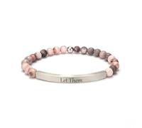 cusurlove Pulseras inspiradoras para mujer, chapadas en oro de 18 quilates, joyería cristiana con versículo bíblico, regalo religioso de oración de Jesús para mamá, hermana, amiga, Medio, Acero