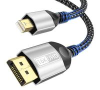 Cuszwee 16K Cable Mini DisplayPort a DisplayPort 2.1, 2M 16K@60Hz 8K@144Hz 4K@240Hz, Cable Mini DP a DP 2.1 para HDR G-Sync FreeSync DSC1.2, Gaming Laptop,MacBook,Monitor,NUC