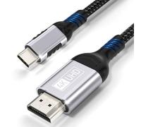 Cuszwee Cable USB C a HDMI 4K 1.8M,Cable Tipo C a HDMI UHD Thunderbolt 4/3 Compatible con i Phone 17 16 Pro Max/15 Pro,MacBook Pro/Air,iMac,iPad Pro/Air,Samsung Galaxy S24/S23 Ultra