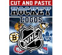 Cut and Paste Hockey Logos: Scissor Skills Activity Book for Ice Hockey Fans Featuring 32 Team-Inspired Designs, Cool Uniforms, and Fun Trivia for Kids, Teens, and Adults