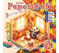 Cut-Out Papercraft Activity Book for Children 5yr+: Create 21 Cute & Funny Animal Jigsaw Puzzles - Color, Cut, and Craft for Creativity, Motor Skills, ... Hidden Pictures, Writing Fun, and More!)