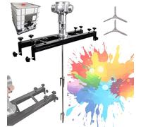 CUTANGELAR Agitador de Pintura por Aire, Mezclador Neumático de Grado Comercial, Capacidad de Tanque 1000L, Soporte Retráctil, Palas Plegables, Perfe-cto para Pintura, Resina.(3Cylinder)