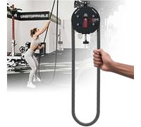 CUTANGELAR El Siste-ma Portátil De Poleas De Cable Ofrece Tensión Ajustable Hasta 30 Kg (66 Lb). Cuerda De Nailon Resistente De 4 Metros Para Entrenar La Parte Superior Del Cuerpo Y Fortalecer.(Red)