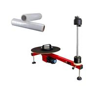 CUTANGELAR Envolvedora Eléctrica Industrial De Film Estirable - Empacadora De Palés Resistente, Plato Giratorio De 15,7 Cm De Diámetro, Empacadora Automática De Film Para Almacenes, Embalaje