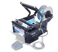 CUTANGELAR Etiquetadora Eléctrica De Botellas, Aplicadora Semiautomática De Etiquetas con Pedal, Alcanza Velocidades De hasta 30 Etiquetas por Minuto. Ideal para La Producción De Bebidas.(Upgrade)