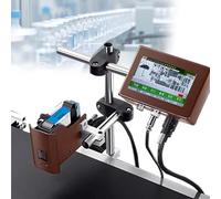 CUTANGELAR Impresora De Inyección De Tinta Industrial, Codificadora Automática, Codificadora En Línea, Codificadora De Fechas. para Códigos De Barras De Texto, Números De Lote, Etiquetas.(12.7mm)