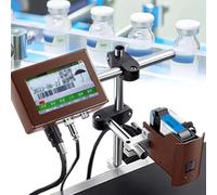 CUTANGELAR Impresora De Inyección De Tinta Industrial, Máquina Codificadora Automática, Máquina Codificadora En Línea, para Códigos De Barras De Texto, Números De Lote, Etiquetas, Imágenes.(12.7mm)