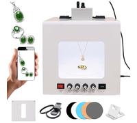 CUTANGELAR Kit De Caja De Luz Profesional para Fotografía De Joyería para Imágenes Impactantes De Piedras Preciosas Y Joyería, Velocidad Y Temperatura De Color Personalizables(TB30)