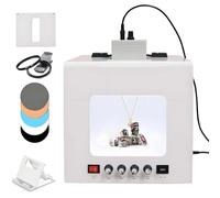 CUTANGELAR Kit para Fotografía De Joyería con Caja De Luz, Mini Estudio Fotográfico Portátil, con Plataforma Giratoria Eléctrica De Velocidad Ajustable Y Temperatura De Color Ajustable(TB30)