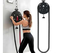 CUTANGELAR Máquina De Cuerda De Tracción Para Gimnasio, Con Si-stema De Poleas, Para Desarrollar Músculos. Este Equipo Compacto De Gimnasio En Casa Es Excelente Para Entrenar La Espalda.(Black)