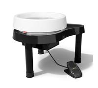 CUTANGELAR Máquina Eléctrica De Cerámica De 200 W Con Cuenco Desmontable. Incluye Pantalla LCD Para Monitorizar La Velocidad En Tiempo Real Y Temporizador, Lo Que La Hace Ideal Para Cerámica.(Black)