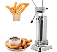CUTANGELAR Máquina Para Hacer Churros, Prensa De Masa Multifuncional. Churrera De Acero Inoxidable Con 5 Boquillas De Moldeo.Para Producción De Establecimientos De Servicio De Alimentos.(3L)