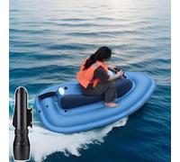 CUTANGELAR Moto Acuática Inflable Eléctrica Plegable: Lancha Inflable Mejorada Para 2 Personas Con 500 W Y Batería De 10000 MAh, 10 Km/h Para Deportes Acuáticos, Buceo Y Natación.