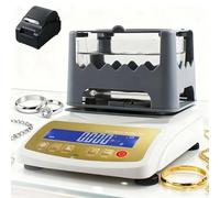 CUTANGELAR Probador De Oro Densímetro Electrónico De Metales Preciosos Con Precisión De Pesaje De 0,01 G/0,005 G/0,001 G, Analizador De Pureza De Oro, Plata, Oro De 10 Quilates(W/Printer,MDJ1200K)