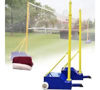 CUTANGELAR Red De Voleibol Y Bádminton Blanda, Soporte Resistente para Interiores Y Exteriores con Red De Voleibol/bádminton, Ajustable A 4 Alturas, Ideal para Estadios Infantiles Y Adultos.