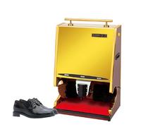 CUTANGELAR Siste-ma De Lustrado De Zapatos Público - Durabilidad De Calidad Comercial, Pulido Que Ahorra Tiempo En 1 Minuto, Base Antideslizante, Ideal para Estaciones, Bajo Nivel De Ruido(Gold)