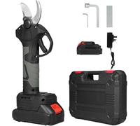 CUTANGELAR Tijeras de Podar Eléctricas Mejoradas, Corta ramas Inalámbrico Profesional, con Pantalla LCD Cuchillas SK5 y Varilla de Extensión Larga, para Mantenimiento de Árboles Jardín(With pole)