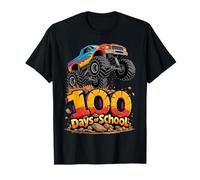 Cute 100 Days of School Monster Truck Design Kids Boy Camiseta