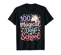 Cute 100 Magical Days of School Cute Unicorn Theme Kids Girl Camiseta