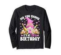 Cute 25th Birthday GNOME Princess For Women Its My Birthday Manga Larga