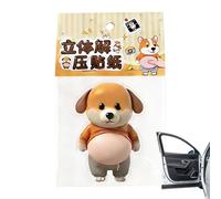 Cute 3D Stickers,3D Puppy Waterproof Thin Decorative Decals - Water Bottle Stickers - for Family Friends Indoor Outdoor Fridge Planner Home Car Notebook Lunch Box