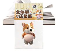 Cute 3D Stickers,3D Puppy Waterproof Thin Decorative Decals - Water Bottle Stickers - for Family Friends Indoor Outdoor Fridge Planner Home Car Notebook Lunch Box
