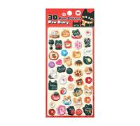 Cute 3D Stickers - Arts Decals, Aesthetic 3D Stickers, Durable Decorative Adhesive, Fun Creative Sticker For Smartphone Laptop Birthday Classroom Business Teacher School Reward Scrapbooking