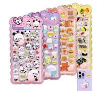 Cute 3D Stickers - Glow Animal Labels for Scrapbooking | 4 Sheets with Fun Butt Design, Decorative Smartphone Accessory, Classroom Reward Tool, Teacher Birthday Gift, Business School