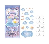 Cute 3D Stickers - Stacking Funny Animal Decals, Kids Cartoon Craft Sticker Collection, Colorful Decorative Scrapbook Supplies, Creative DIY Art Accessories for Pencil Case Diary Luggage Water Bottle