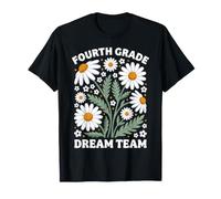 Cute 4th Fourth Grade Dream Team Back To School Boho Flower Camiseta