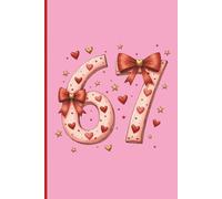 Cute 67 Lined Notebook for Girls Wide Ruled Journal | 6x9 Inch | 100 Pages | Fun Trendy Design for Kids & Tweens Ages 8-12