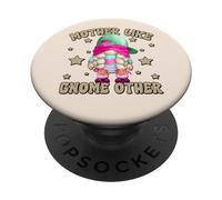 Cute 80 90s Roller Skating GNOME For Women Roller Skate Mom PopSockets PopGrip Adhesivo