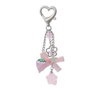 Cute Aesthetic Keychain - Fashion Charm for Purse Car School Bags | Soft Silicone Pendant, Secure Key Ring, Minimalist Design, Adds Personal Touch and Style, Ideal for Everyday 3.74x0.67x0.31 in