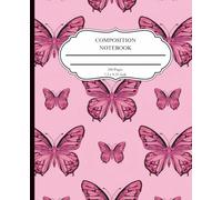 Cute Aesthetic Notebook for Girls | Back to School Journal 7.5 x 9.25 with 200 College Ruled Pages | Pink & Trendy School Supplies for Teen Girls and ... College Ruled Notebook for Women & Teen Girls