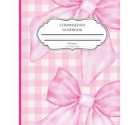 Cute Aesthetic Notebook for Girls | Back to School Journal 7.5 x 9.25 with 200 College Ruled Pages | Pink & Trendy School Supplies for Teen Girls and ... College Ruled Notebook for Women and Girls
