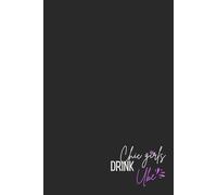 Cute Aesthetic Notebook - Lined Journal 80 Pages - Quote 'CHIC GIRLS DRINK UBE' - Trendy & Fun Gift for Ube Latte Lovers, Foodies, Students & ... To-Do Lists & Chic Lifestyle Planning
