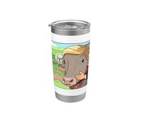 Cute Albino Buffalo That Looks Like Trump Vaso térmico de acero inoxidable de doble pared