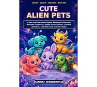 Cute Alien Pets: A Fun and Educational Space Adventure Featuring Adorable Creatures, Simple Science Facts, Creative Activities, and Bold, Easy-to-Color Pages
