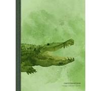 Cute Alligator Composition Notebook: Wide Ruled Notebook with Flip-Book Animation