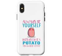 Cute Always Be Yourself Unless a Potato Kawaii Potato Carcasa para iPhone X/XS