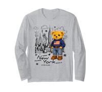 Cute American Teddy Bear Sketch Drawing, New York Teddy Bear Manga Larga