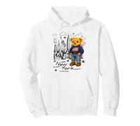 Cute American Teddy Bear Sketch Drawing, New York Teddy Bear Sudadera con Capucha