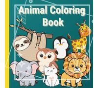 Cute and Adorable AI Animals Coloring book for kids: Educational Coloring pages with animals and alphabets for children ages 3 to 5