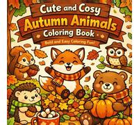 Cute and Cosy Autumn Animals Coloring Book - Bold and Easy Coloring Fun für Kinder, Erwachsene und Senioren: Große, einfache Motive zum Entspannen, ... and Cosy - Animal Versionen - Bold and Easy)