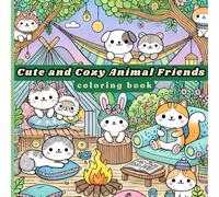 Cute and Cozy Animal Friends: 48 Whimsical Illustrations of Furry Friends in Cozy Scenes