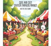 Cute And Cozy Critter Farmers Market: Bold and Easy Coloring for Kids and Adults, 25 Pages of Fun and Funky Fairytale Animals Running Farmers Market ... Cottagecore, Animals Coloring Book