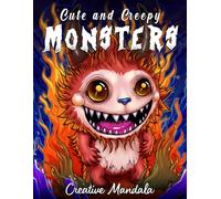 Cute and Creepy Monsters: An Adult Coloring Book with Adorable and Scary Monsters for Stress Relief and Relaxation